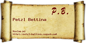 Petzl Bettina névjegykártya