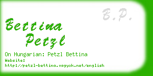 bettina petzl business card